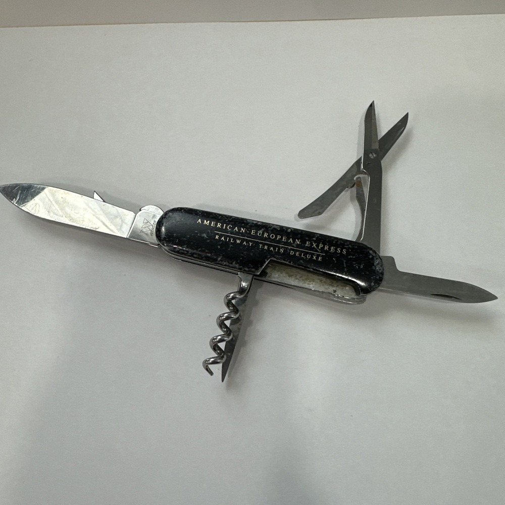 Vintage Wenger Swiss Army Multi Tool American European Express Railway Knife Vtg